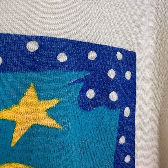 Vintage Single Stitch Royal Stars Unisex California T-Shirt Yellow Medium Colorf - Picture 13 of 13